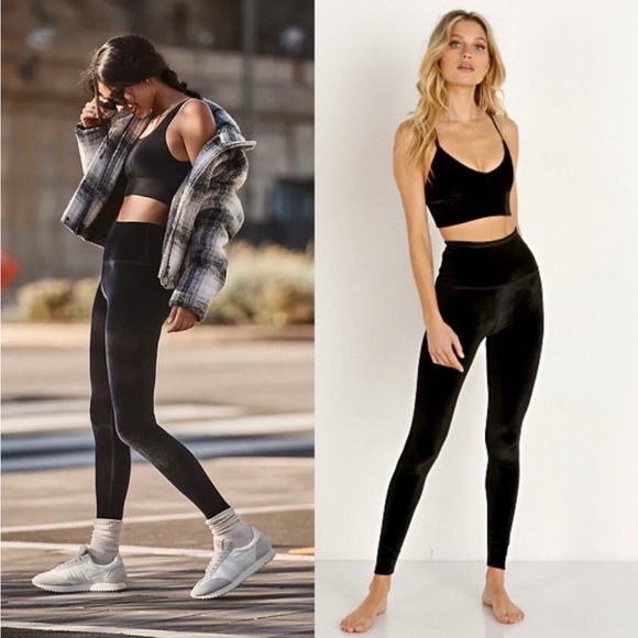 Beyond Yoga Pants - NWOT beyond yoga black velvet legging size small